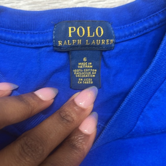 Little Boys Polo Ralph Lauren Blue Tshirt Size 6 - Picture 2 of 6
